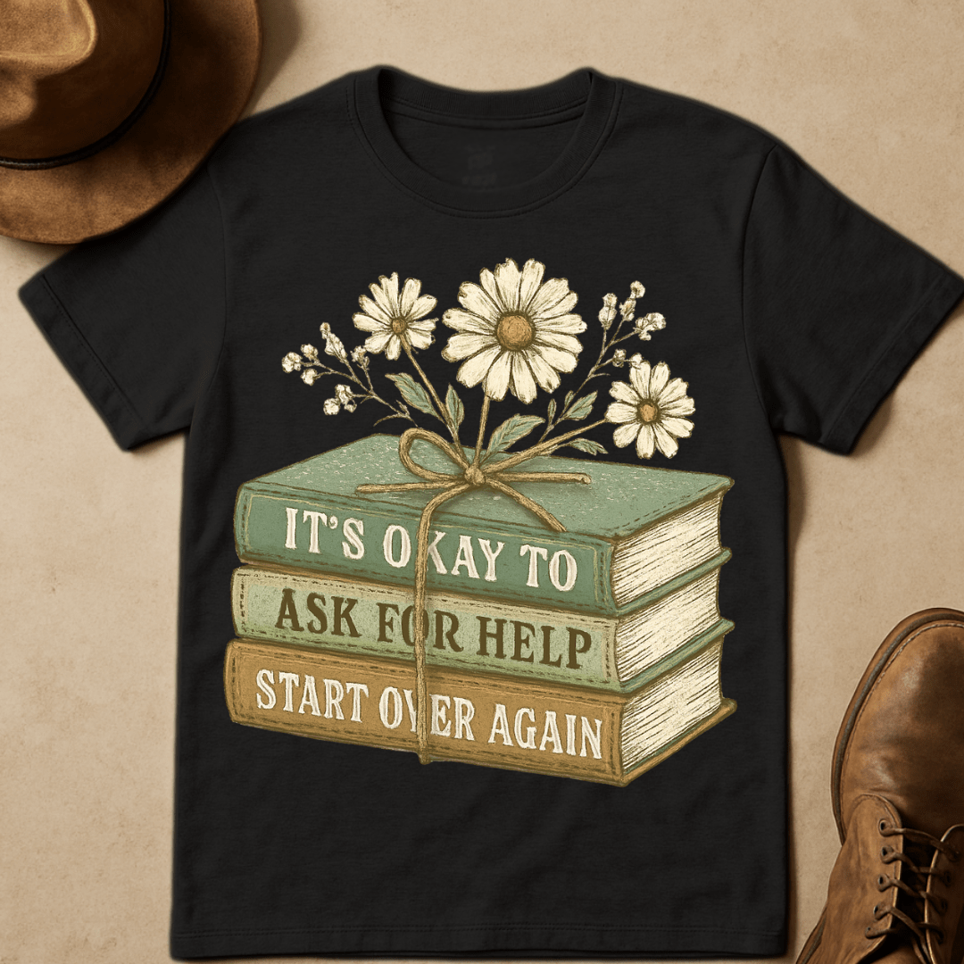 STACKED BOOKS T-SHIRT