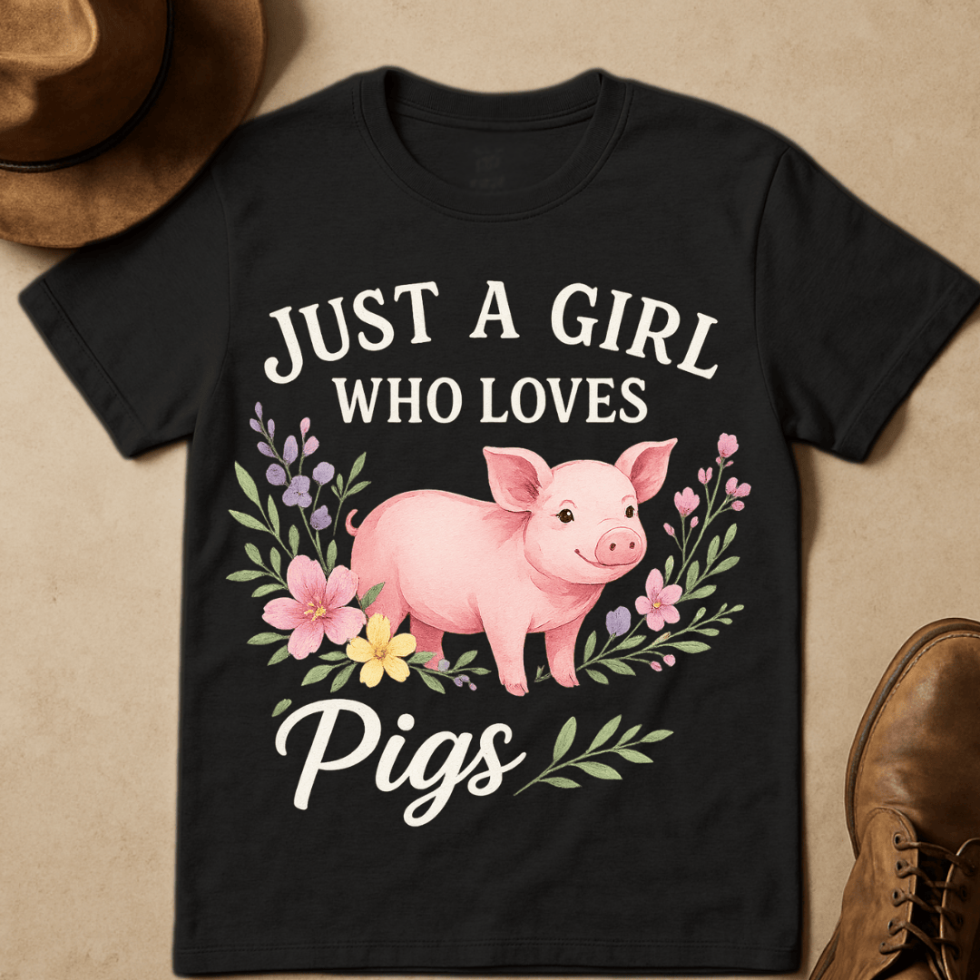 PIGS FLOWERS T-SHIRT