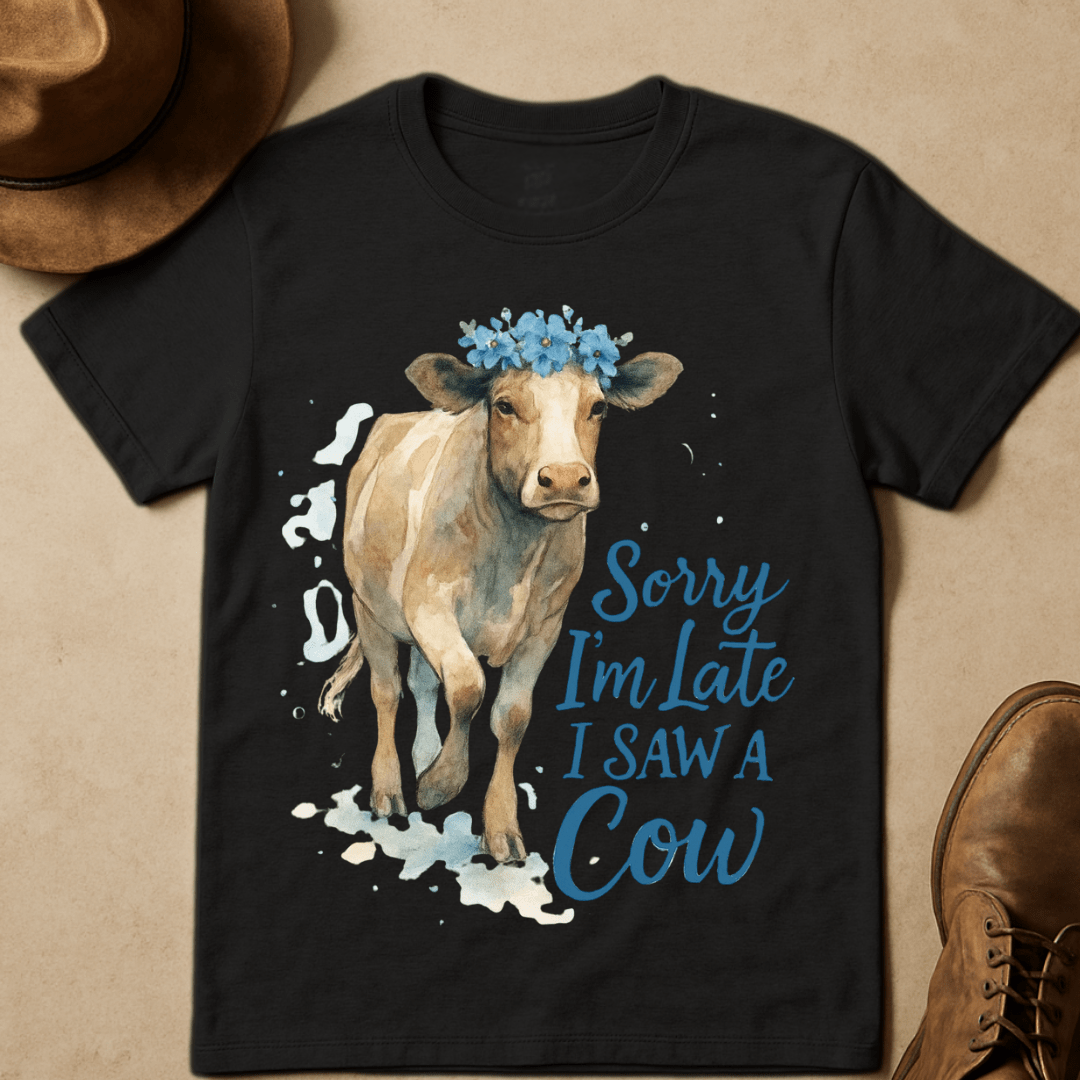 WATERCOLOR COW T-SHIRT