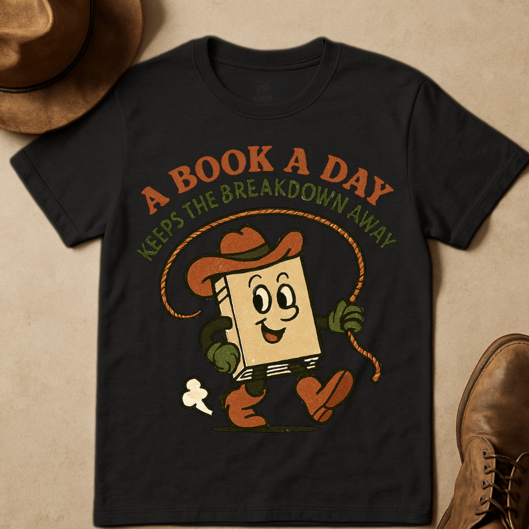 COWBOY BOOK T-SHIRT
