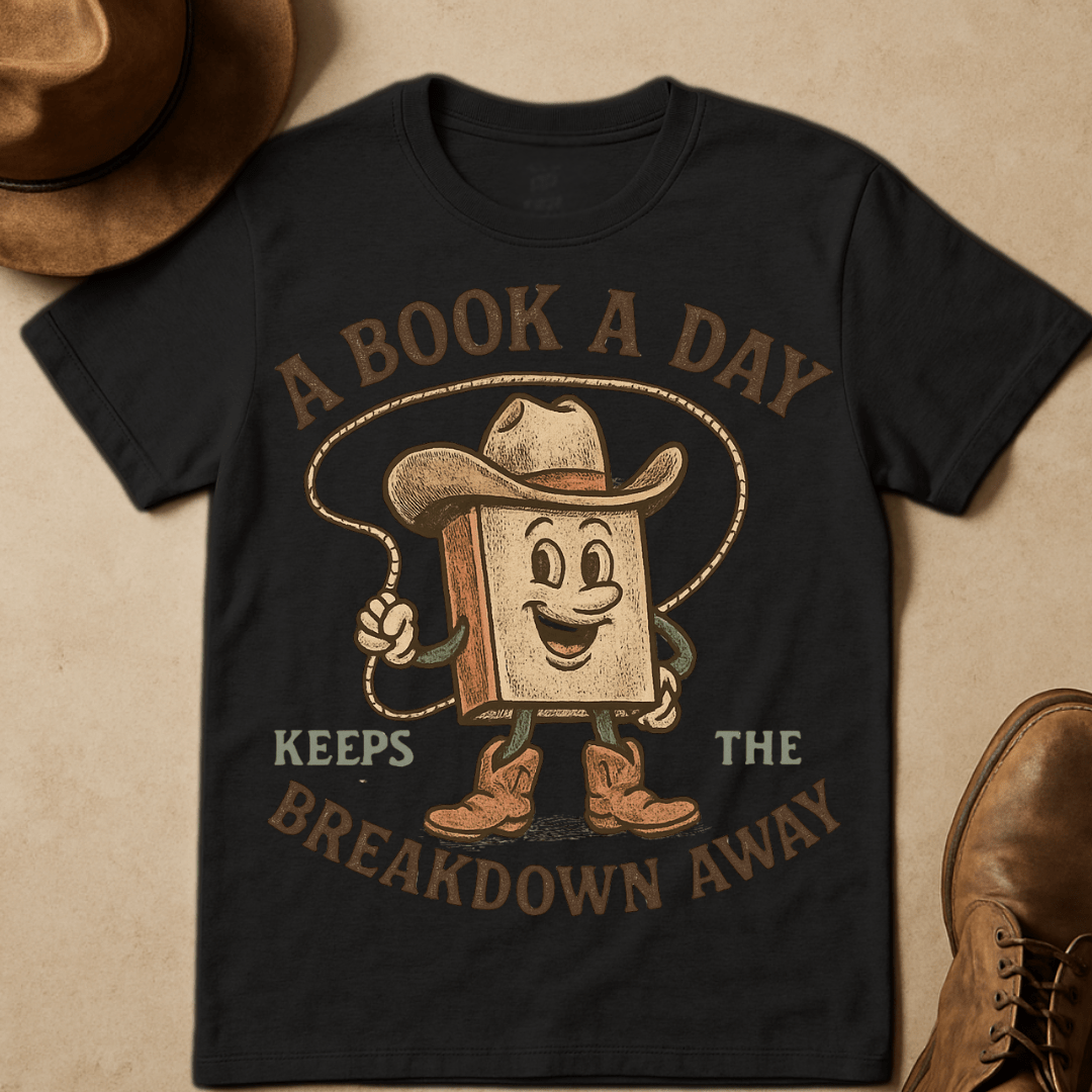 90'S COWBOY BOOK T-SHIRT