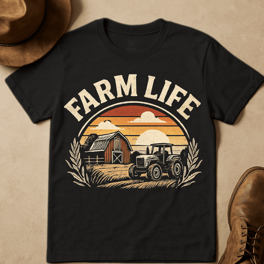 FARM LIFE SUNSET T-SHIRT