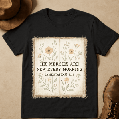 FLORAL WINDOW PANE BIBLE VERSE T-SHIRT