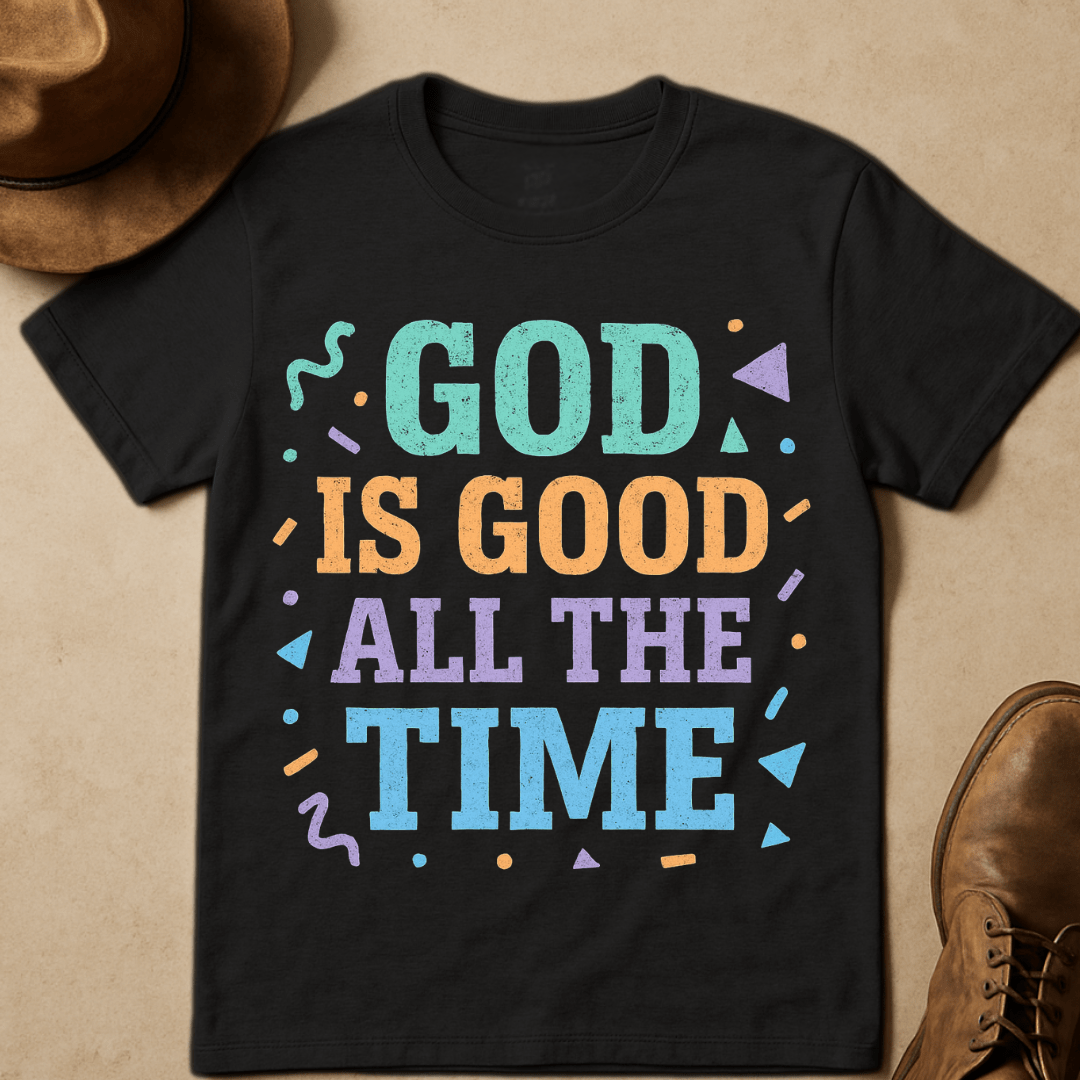 RETRO PASTEL GOD IS GOOD ALL THE TIME T-SHIRT
