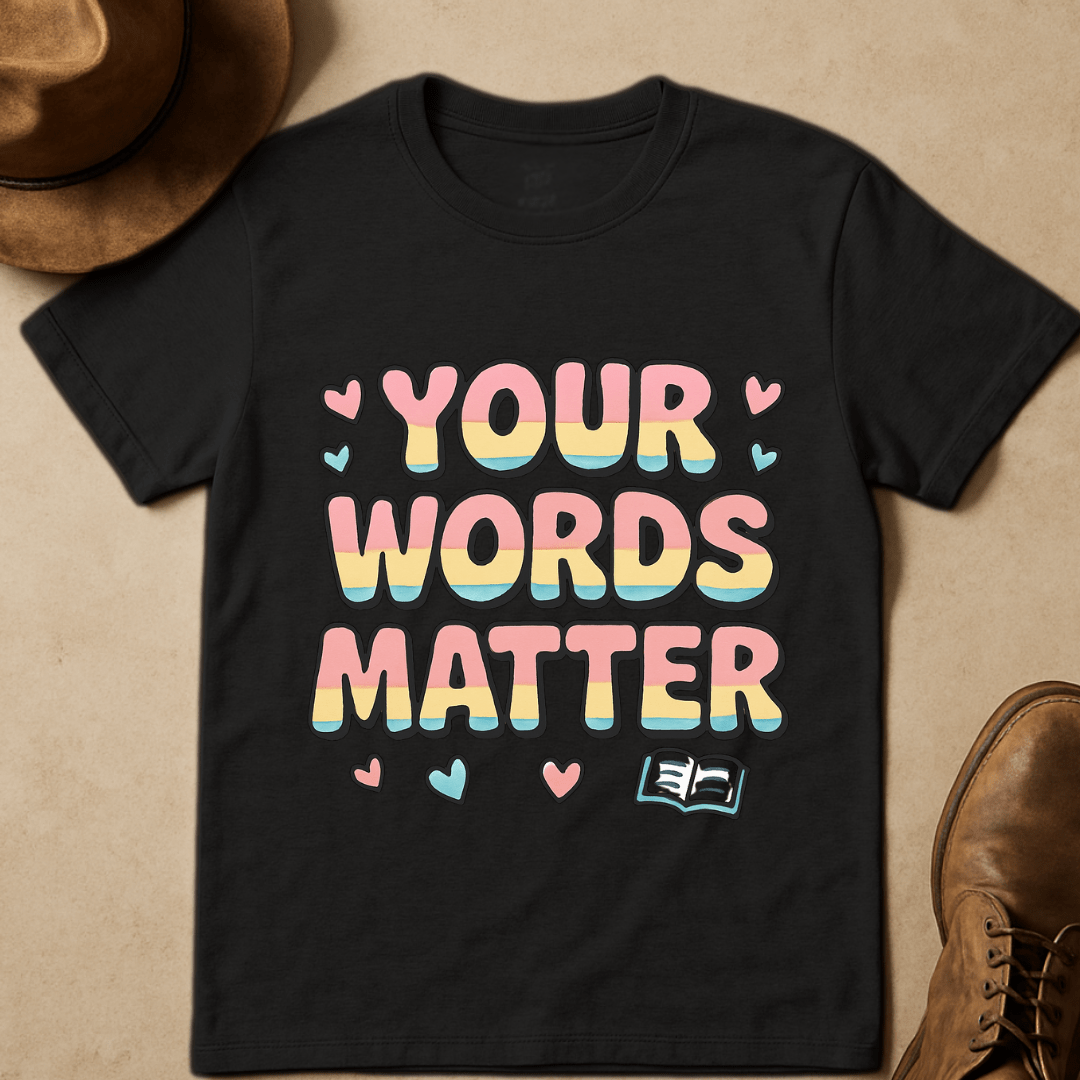 BUBBLE LETTERS AND BIBLE T-SHIRT