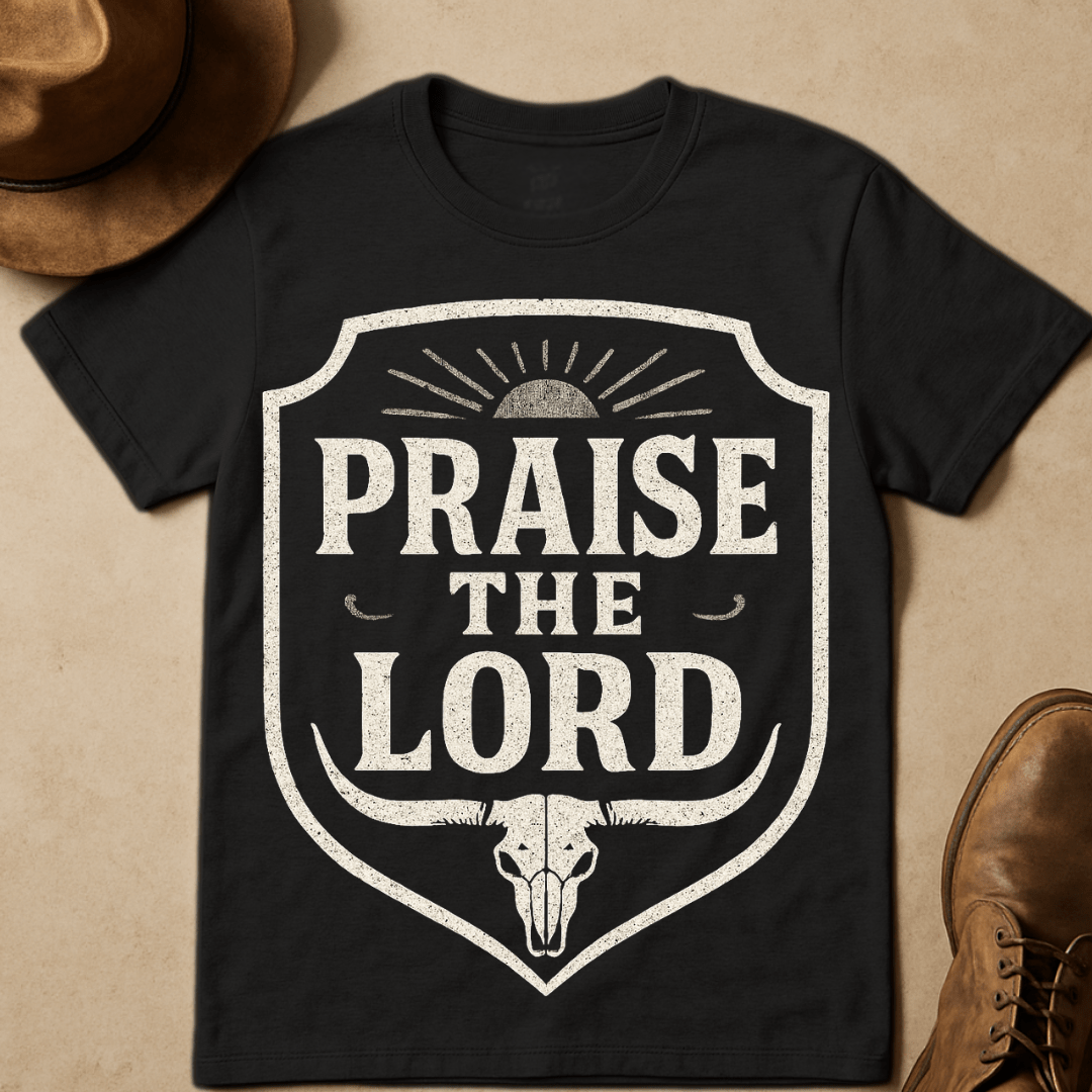 PRAISE THE LORD EMBLEM T-SHIRT