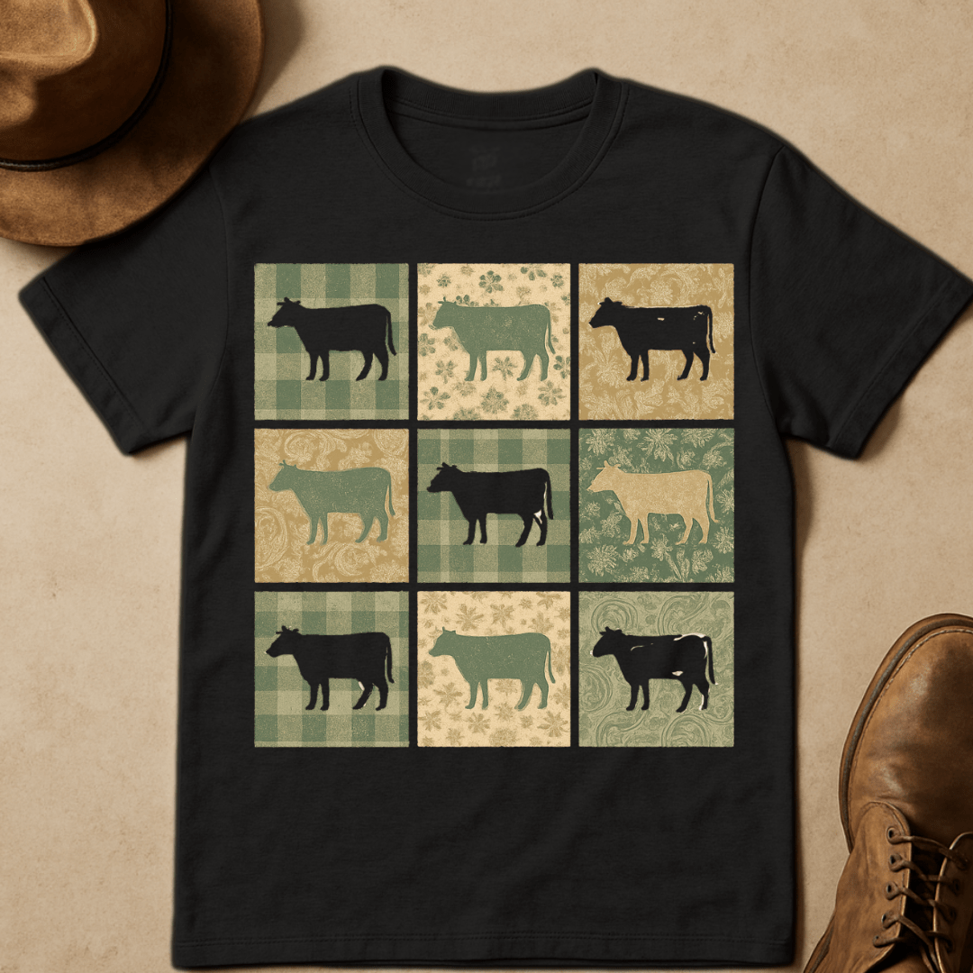 COW QUILT T-SHIRT