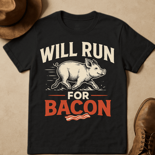 WILL RUN FOR BACON T-SHIRT