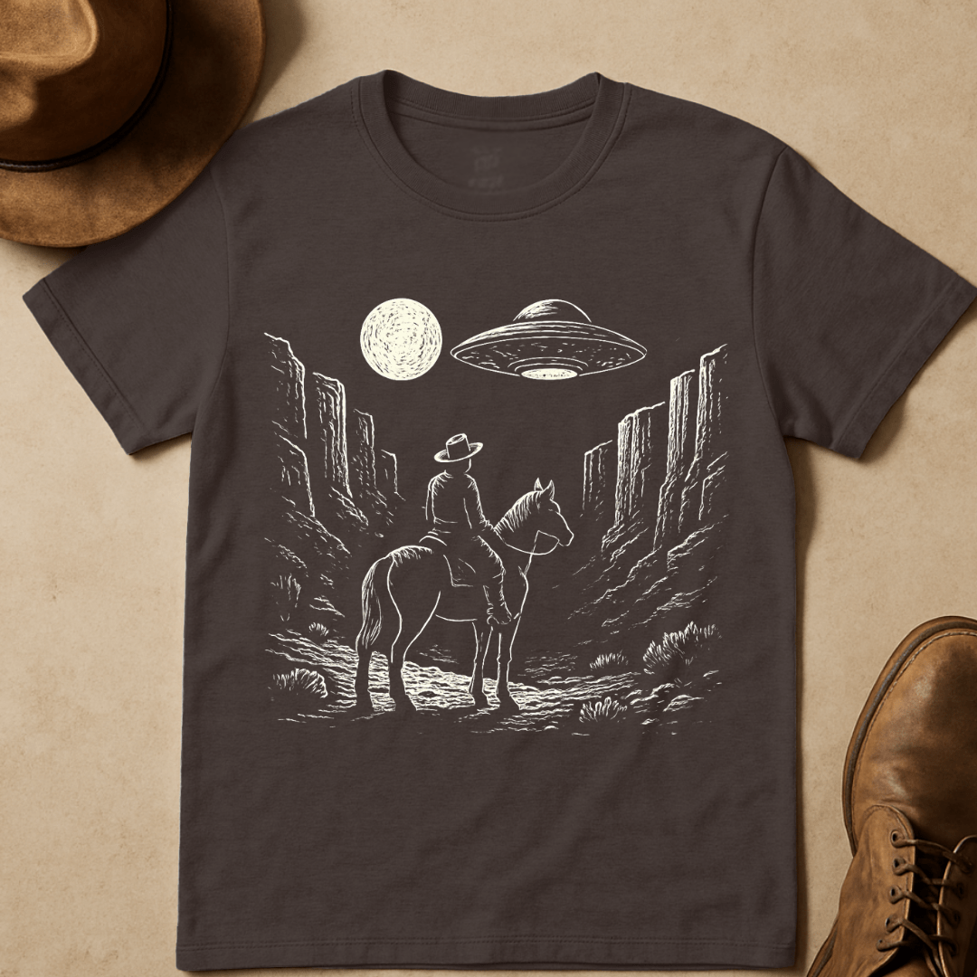 MOONLIGHT COWBOY UFO T-SHIRT