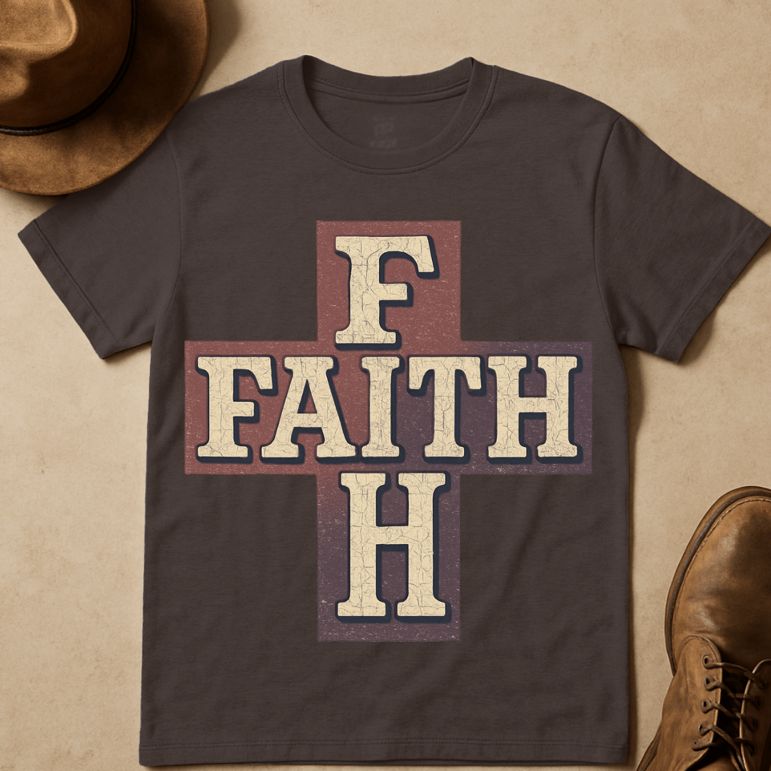 FAITH CROSS WESTERN T-SHIRT
