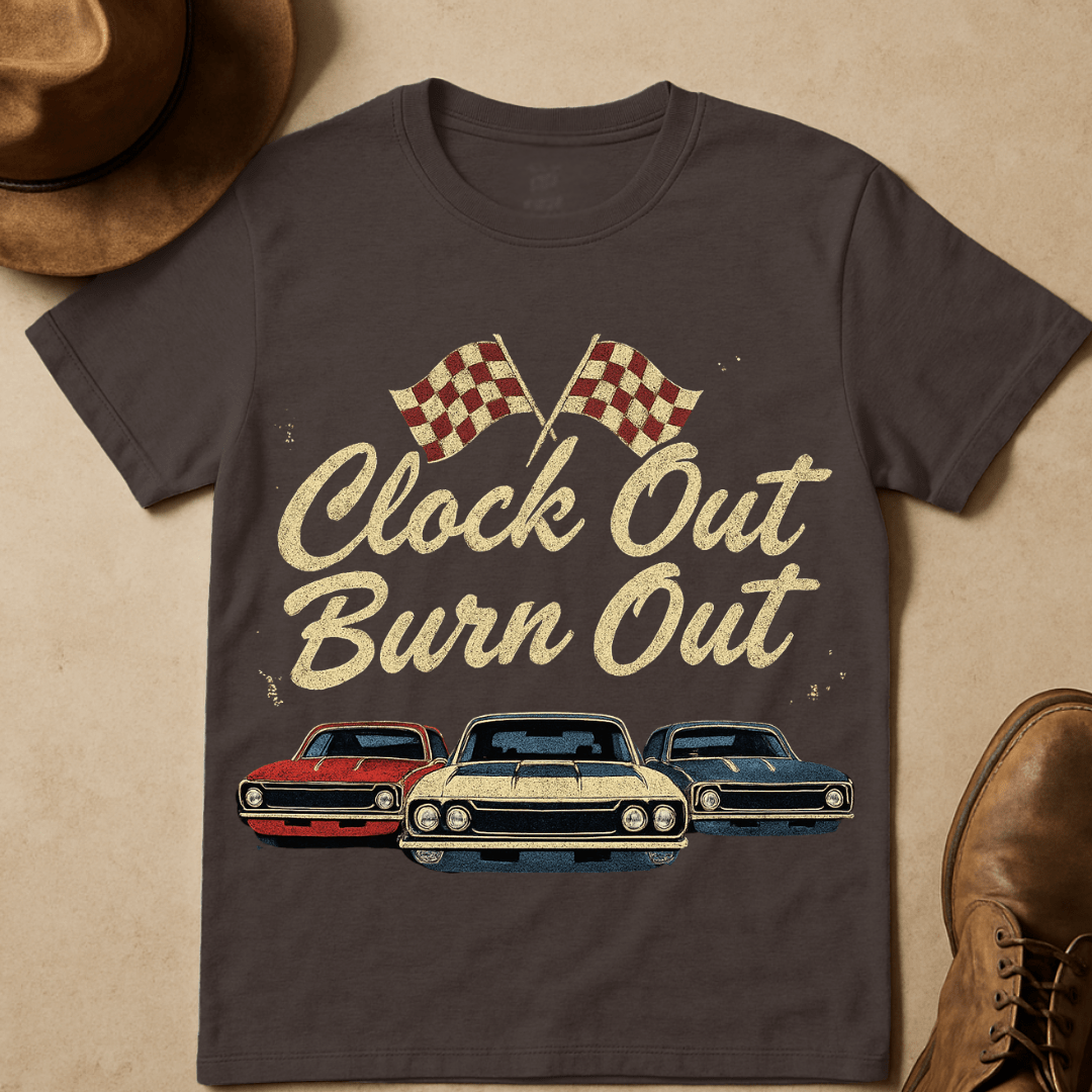CLOCKOUT BURNOUT T-SHIRT