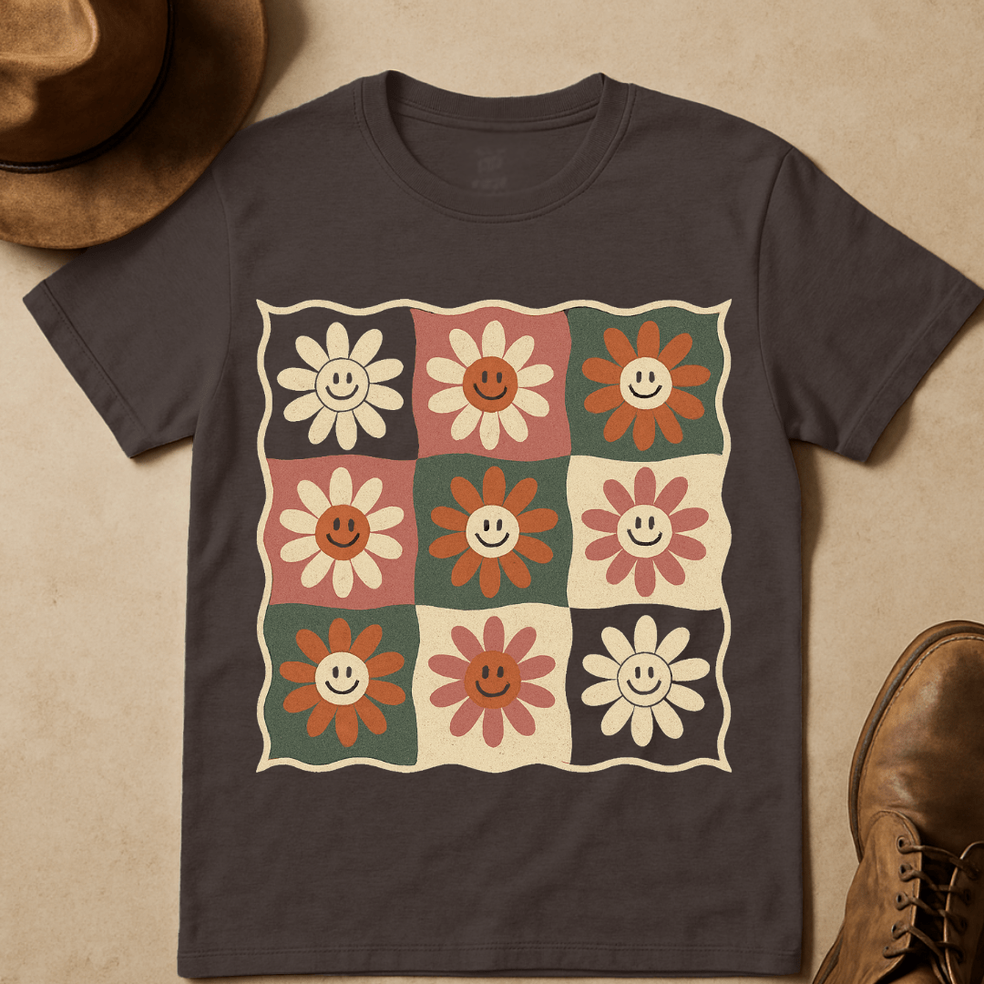 WAVY SMILEY DAISY T-SHIRT