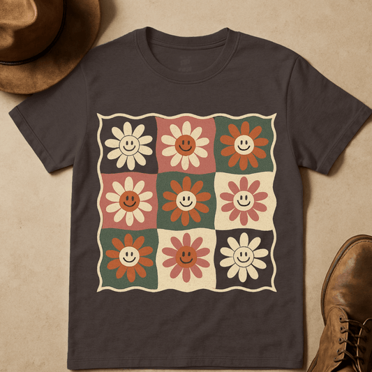WAVY SMILEY DAISY T-SHIRT