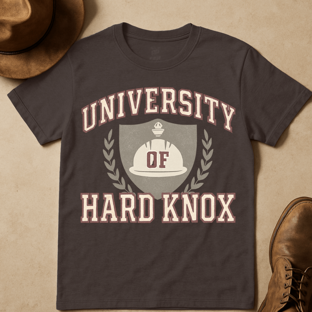 UNIVERSITY OF HARDKNOX CONSTRUCTION T-SHIRT