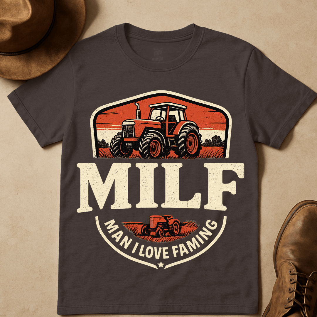 MAN I LOVE FARMING RED TRACTOR T-SHIRT