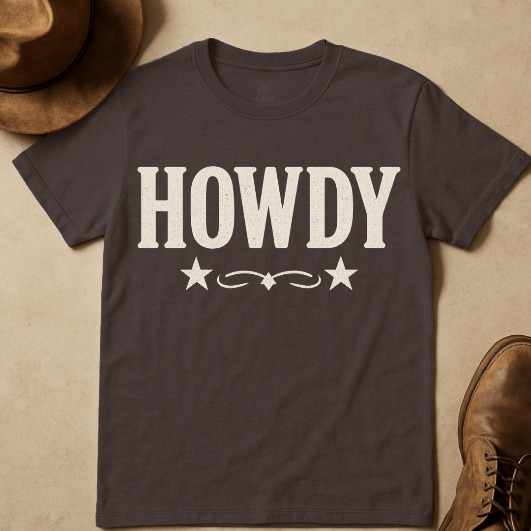 HOWDY GREY T-SHIRT