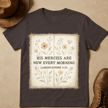 FLORAL WINDOW PANE BIBLE VERSE T-SHIRT