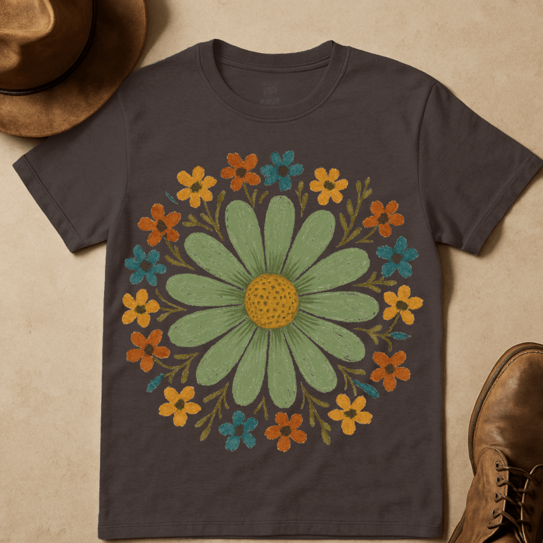 DAISY WILDFLOWER WREATH T-SHIRT