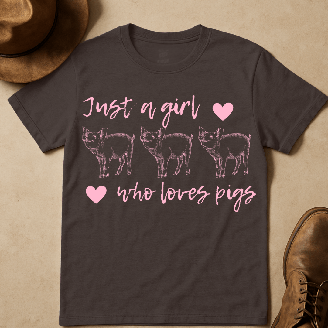 JUST A GIRL WHO LOVES PIGS T-SHIRT
