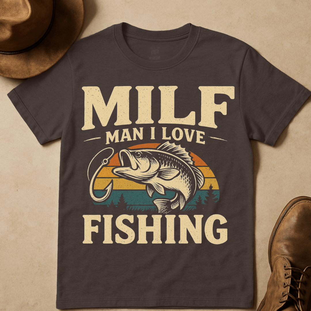 MILF FISHING RETRO T-SHIRT