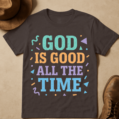 RETRO PASTEL GOD IS GOOD ALL THE TIME T-SHIRT
