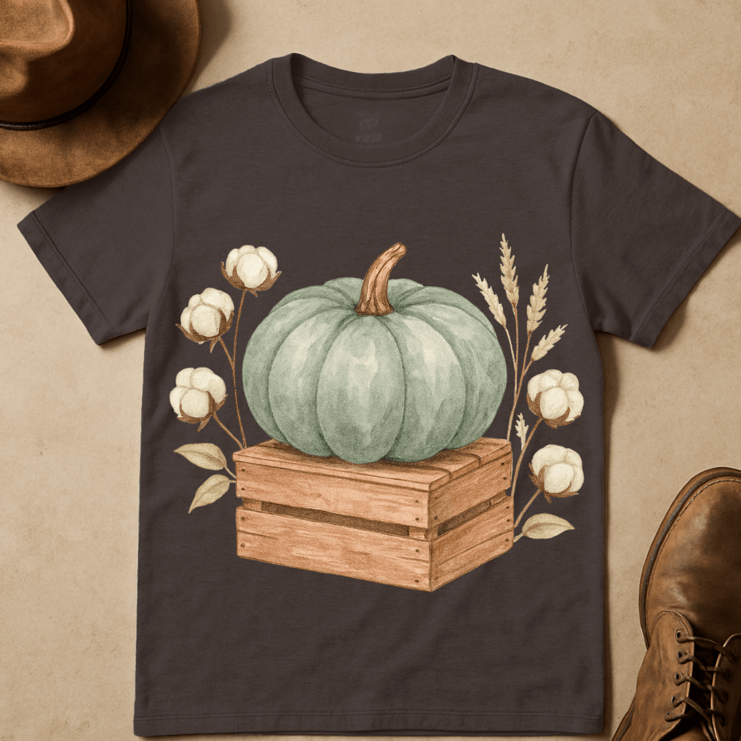 WATERCOLOR PUMKIN CRATE T-SHIRT