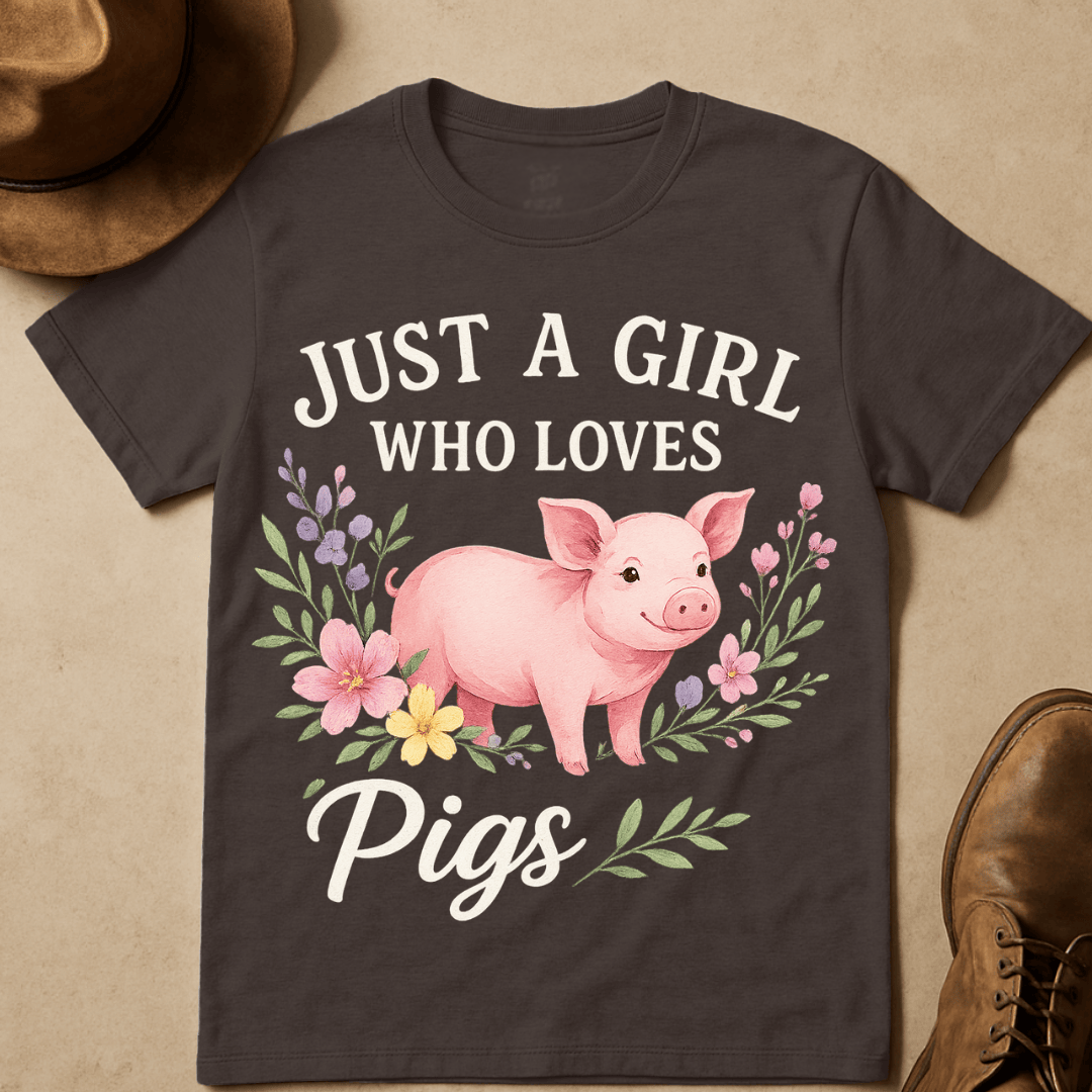 PIGS FLOWERS T-SHIRT
