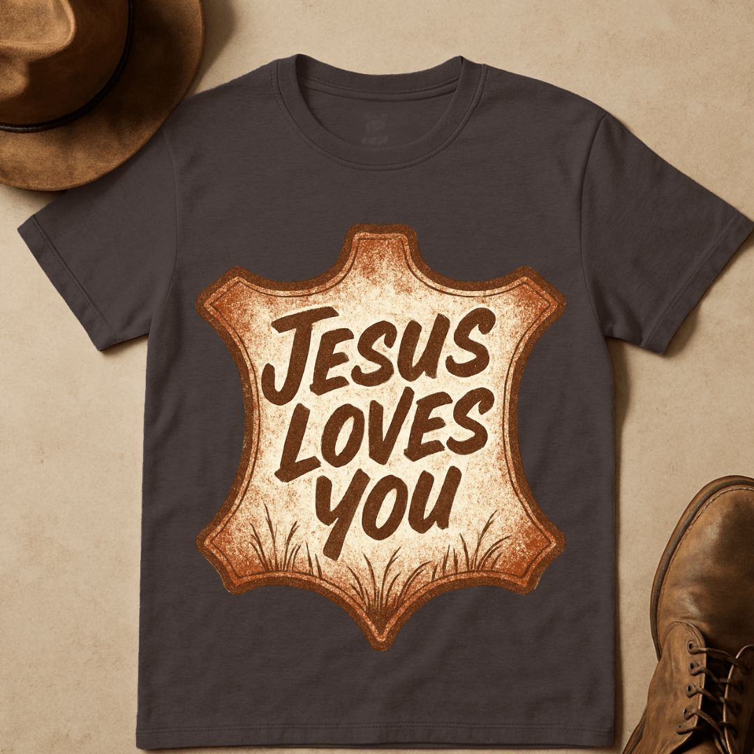 JESUS LOVES YOU PATCH T-SHIRT