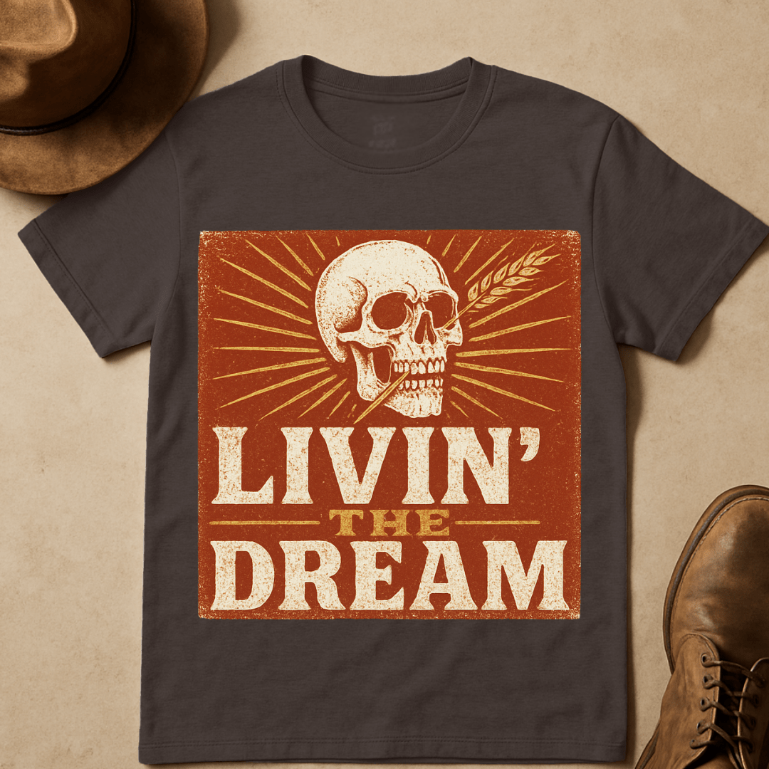 SKULL AND WHEAT T-SHIRT