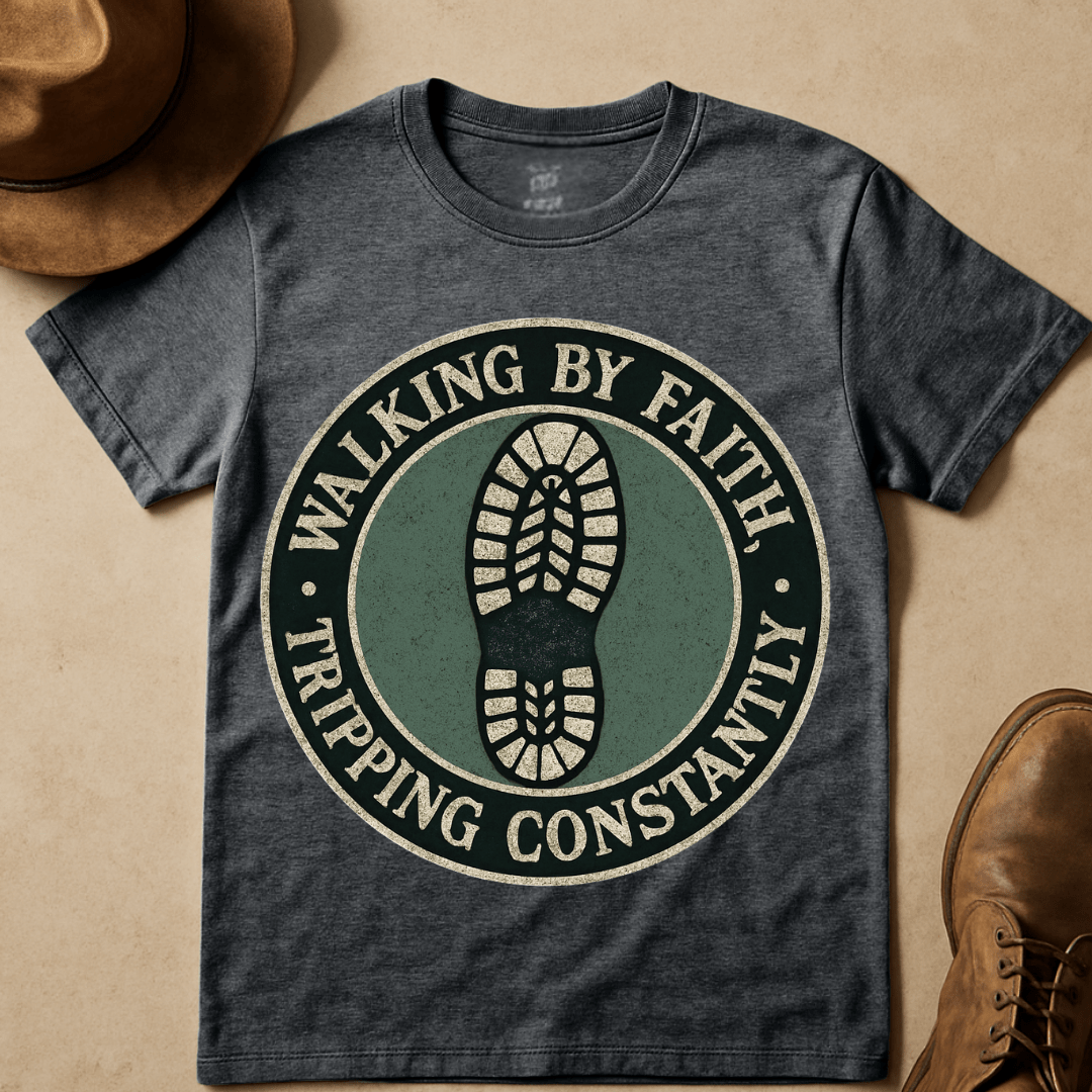 WALKING BY FAITH BADGE T-SHIRT