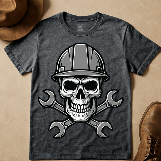 SKULL WITH CROSSED WRENCHES T-SHIRT