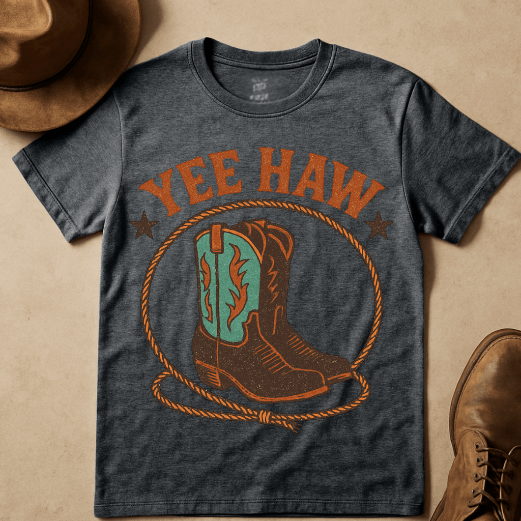 YEEHAW ROPED BOOTS T-SHIRT