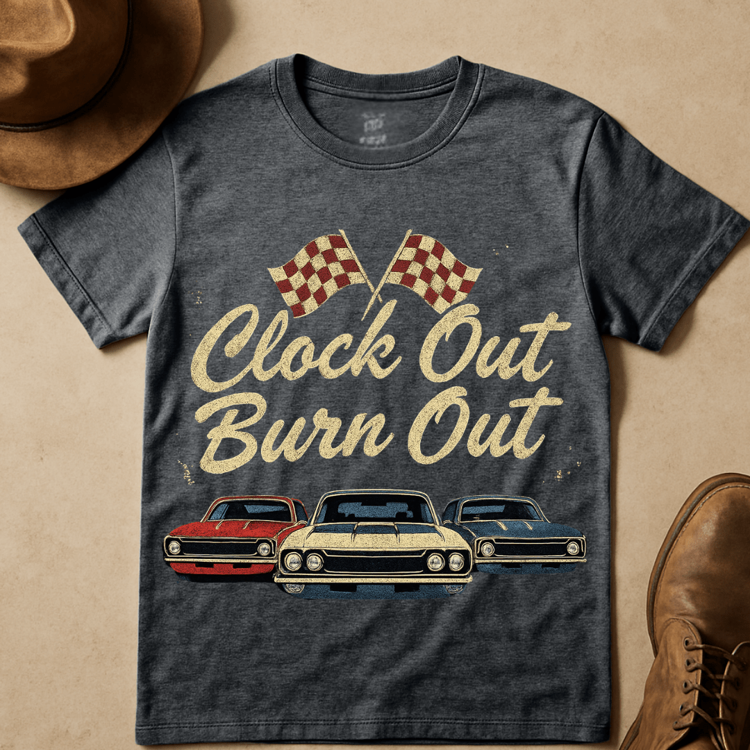 CLOCKOUT BURNOUT T-SHIRT