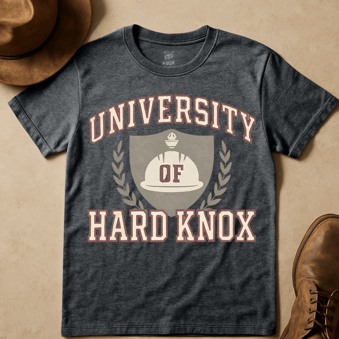 UNIVERSITY OF HARDKNOX CONSTRUCTION T-SHIRT