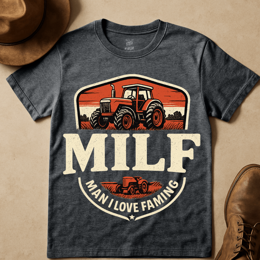 MAN I LOVE FARMING RED TRACTOR T-SHIRT