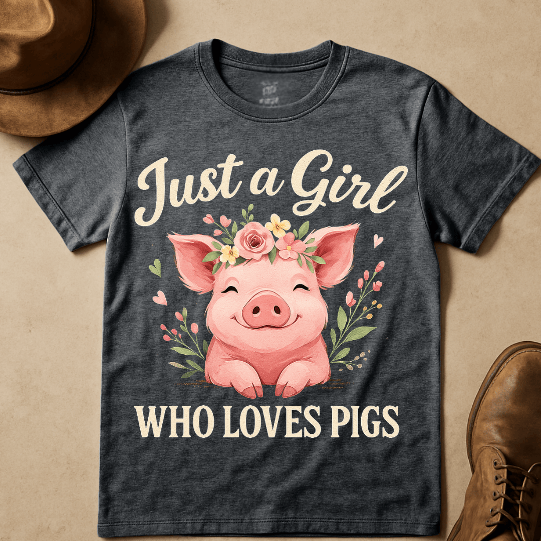 PIG FLOWERS T-SHIRT