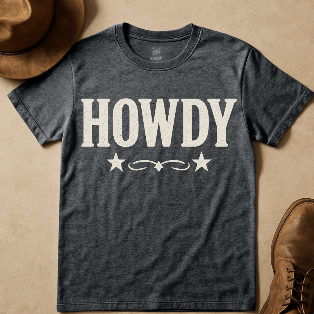 HOWDY GREY T-SHIRT
