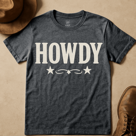 HOWDY GREY T-SHIRT