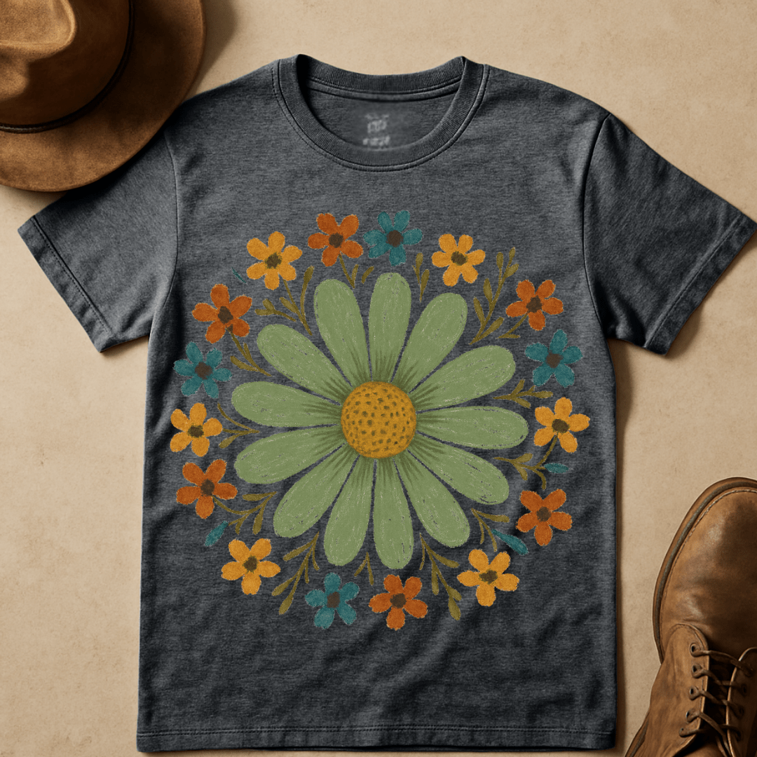 DAISY WILDFLOWER WREATH T-SHIRT