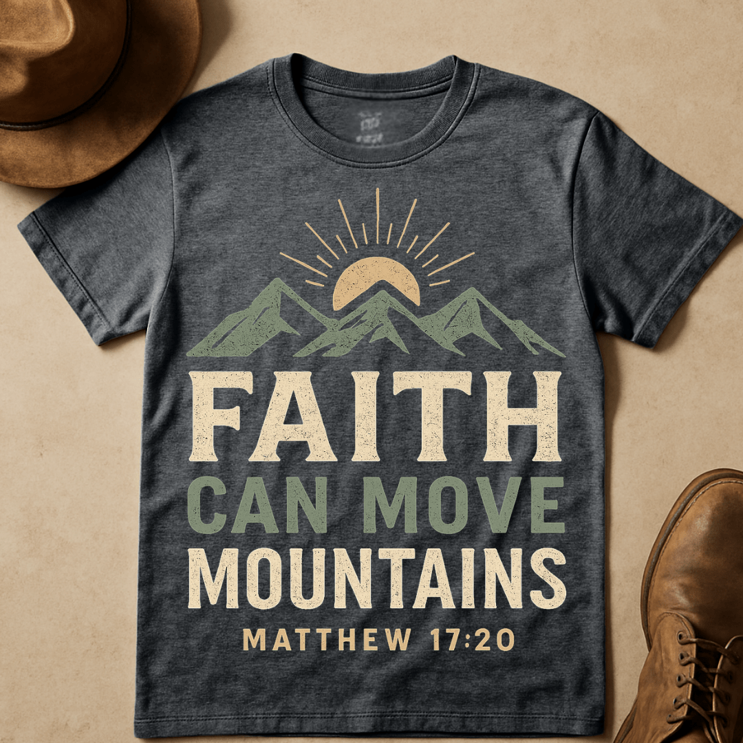 FAITH CAN MOVE MOUNTIANS SUNRISE T-SHIRT