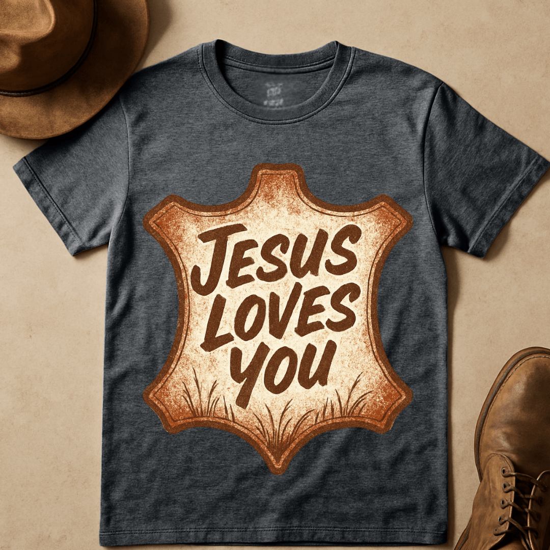 JESUS LOVES YOU PATCH T-SHIRT