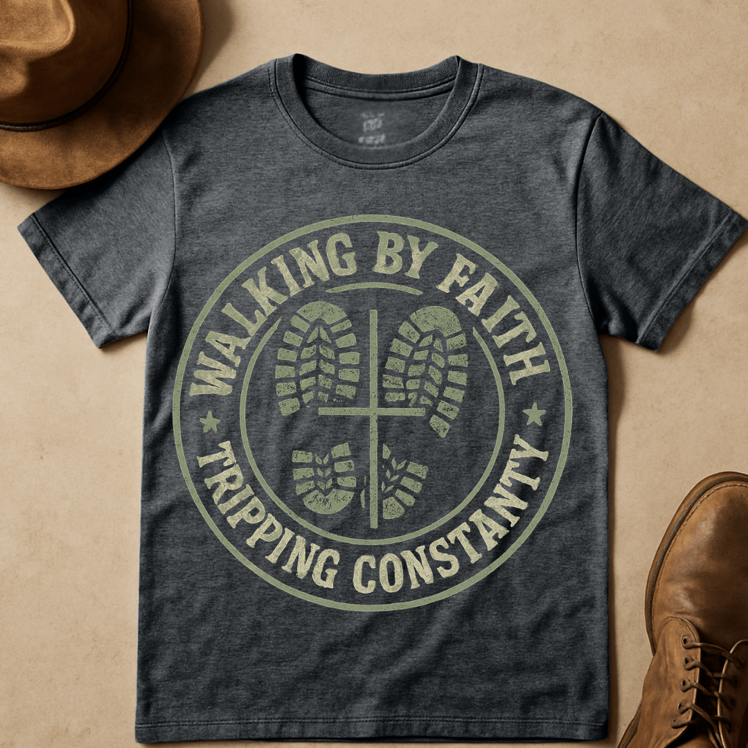 WALKING BY FAITH BADGE T-SHIRT