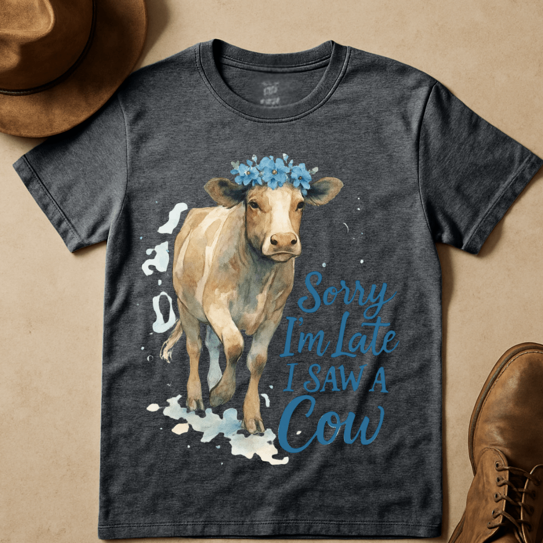 WATERCOLOR COW T-SHIRT