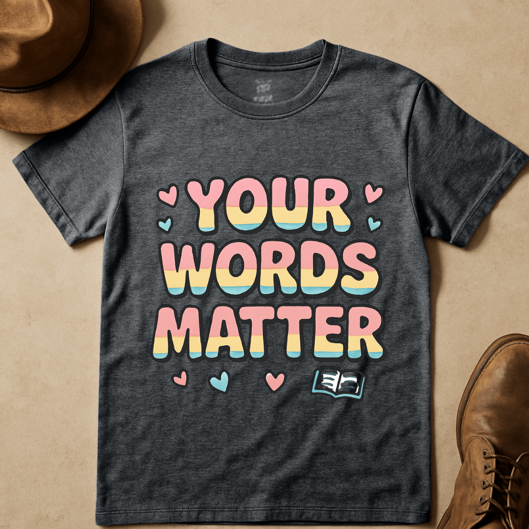 BUBBLE LETTERS AND BIBLE T-SHIRT