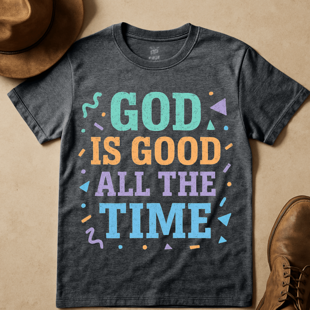 RETRO PASTEL GOD IS GOOD ALL THE TIME T-SHIRT