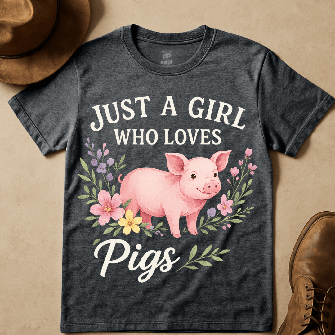 PIGS FLOWERS T-SHIRT