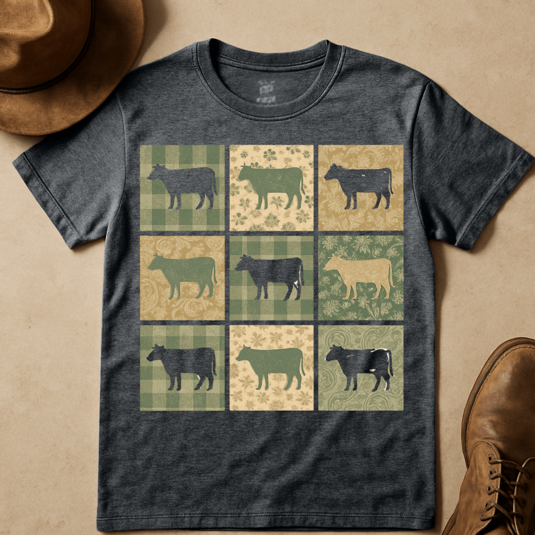 COW QUILT T-SHIRT