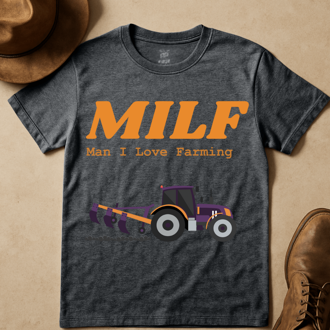 MAN I LOVE FARMING ORANGE T-SHIRT