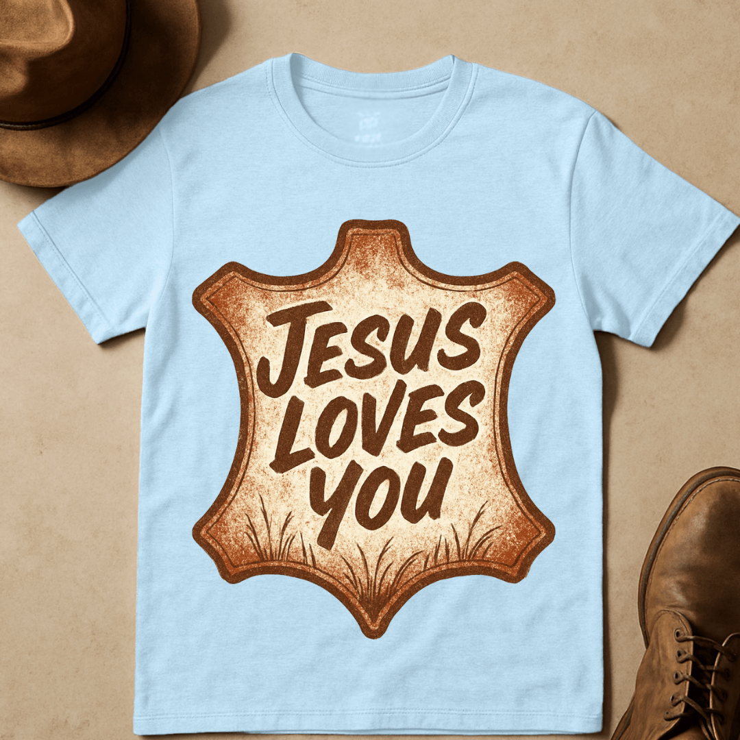 JESUS LOVES YOU PATCH T-SHIRT