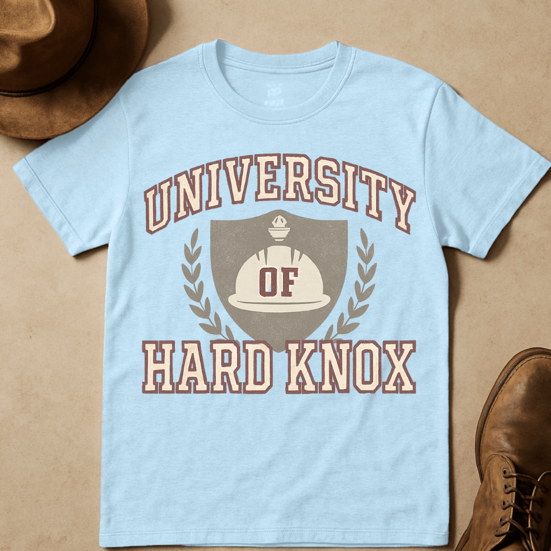 UNIVERSITY OF HARDKNOX CONSTRUCTION T-SHIRT